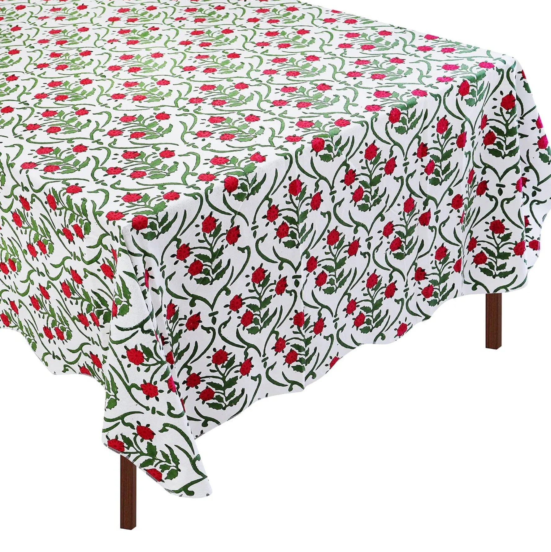 Block Print Noël Tablecloth