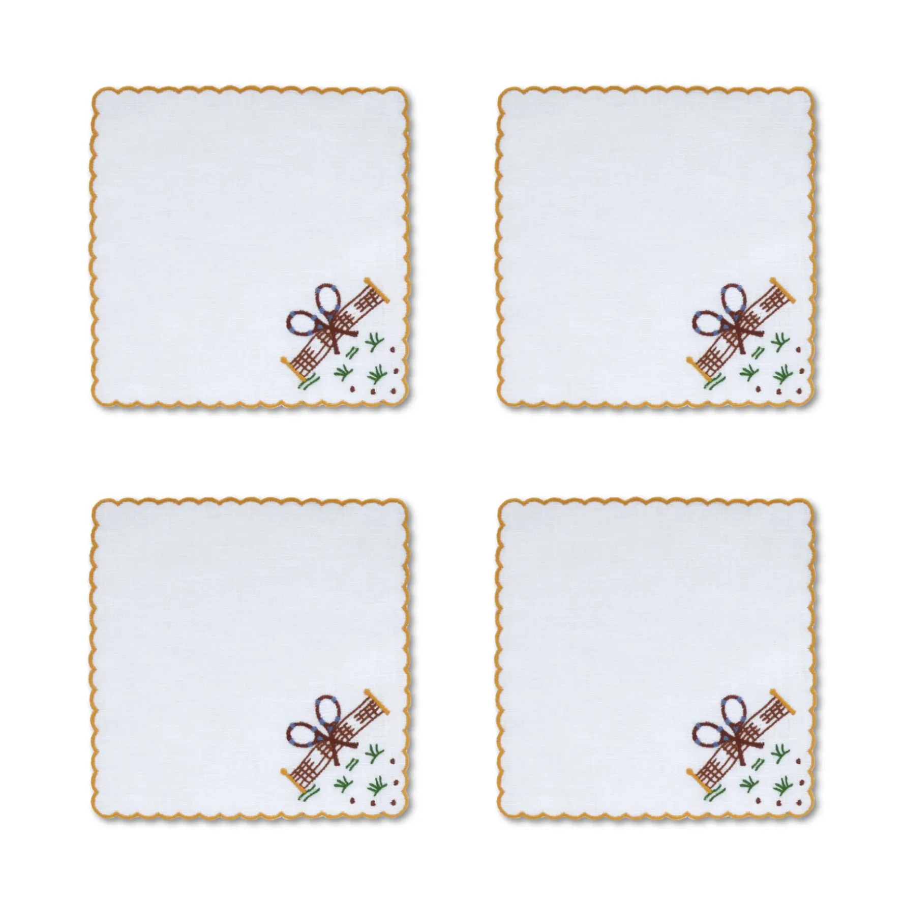 Crossed Rackets Coasters (4)