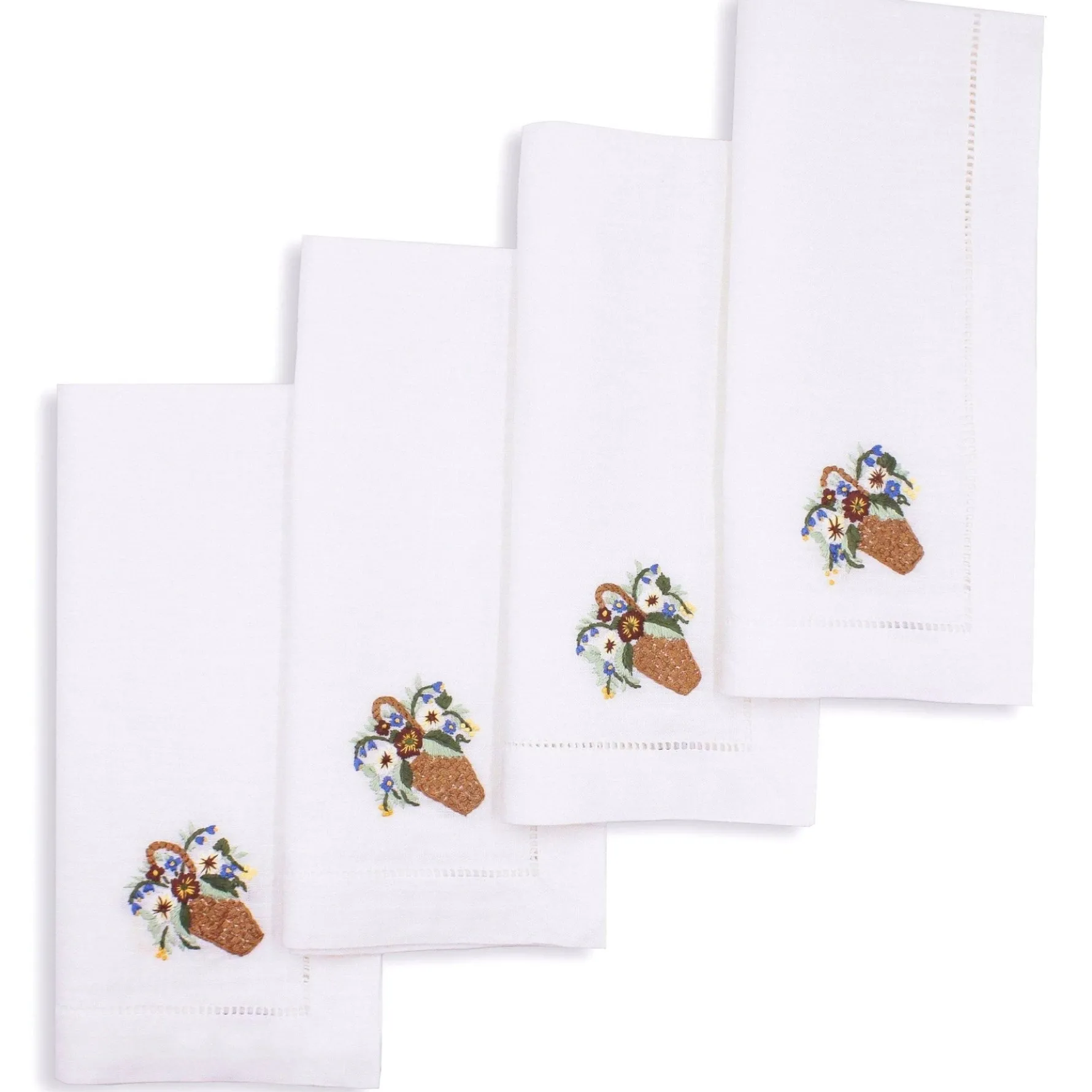 Flower Basket Dinner Napkins (4)