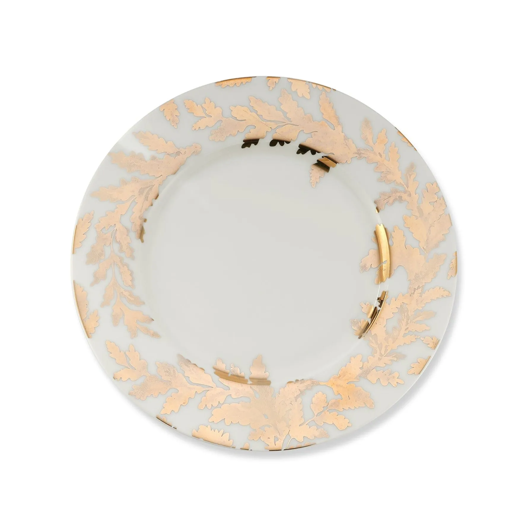 Gold Leaves Salad Plate