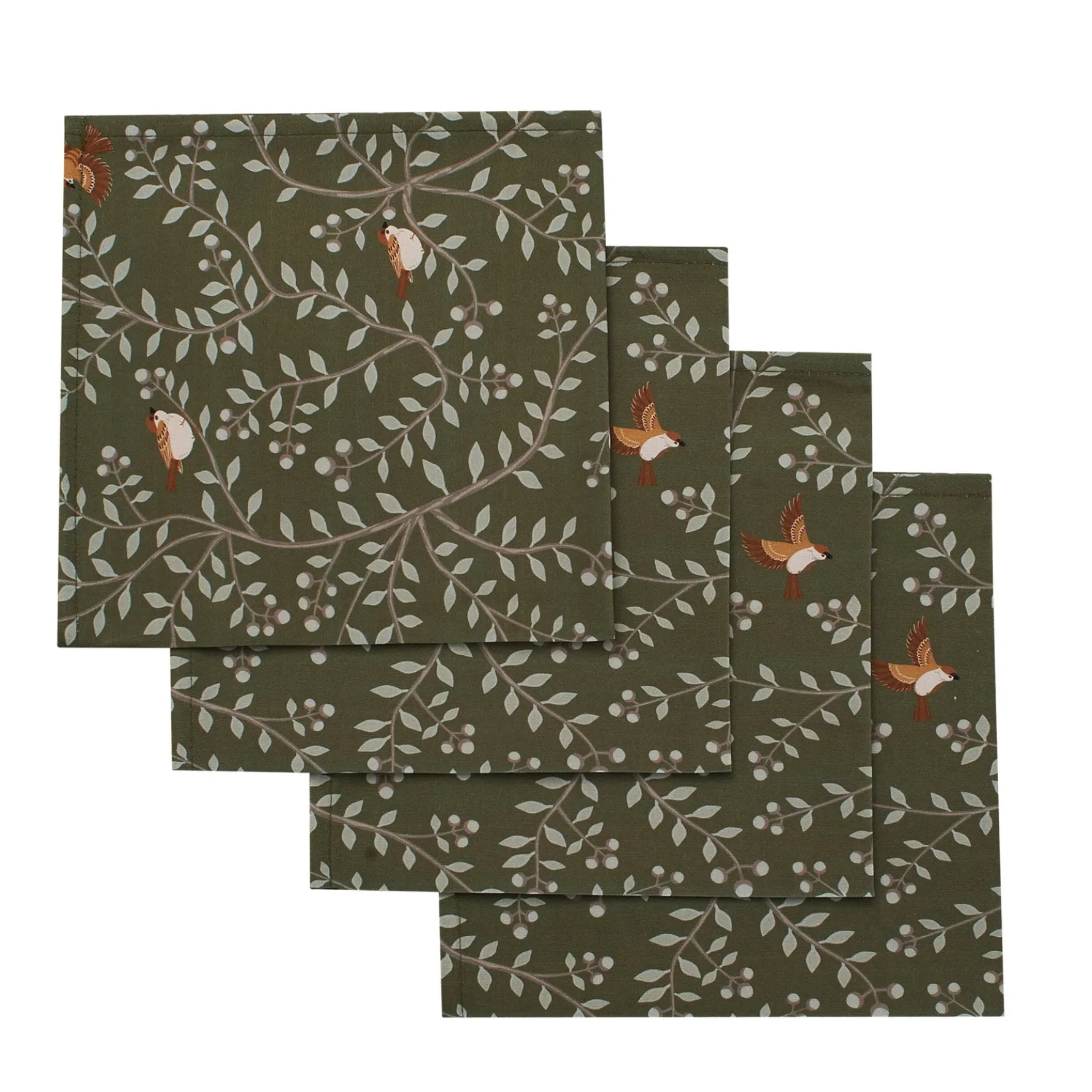 Green Branch Napkins (4)