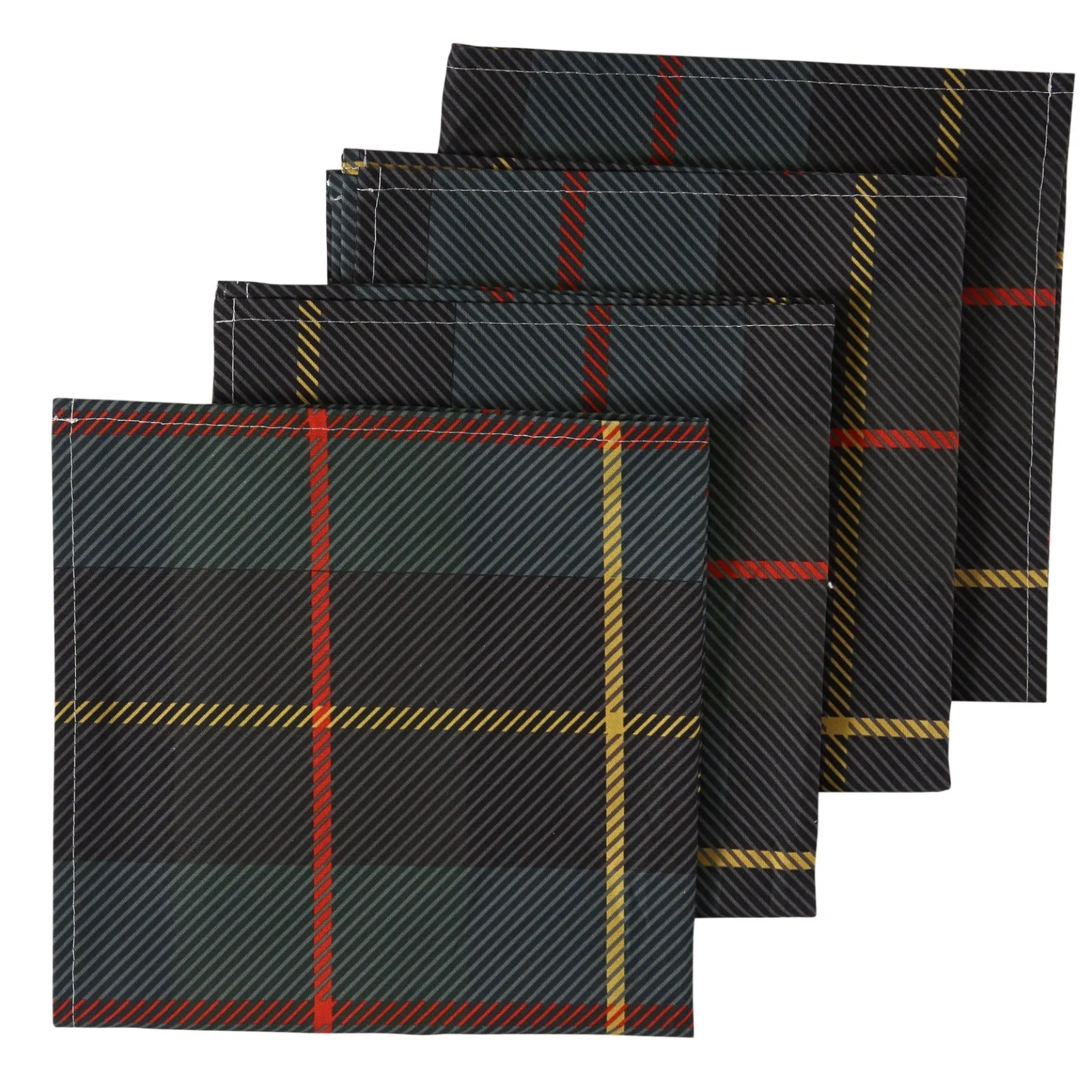 Green Plaid Napkins (4)