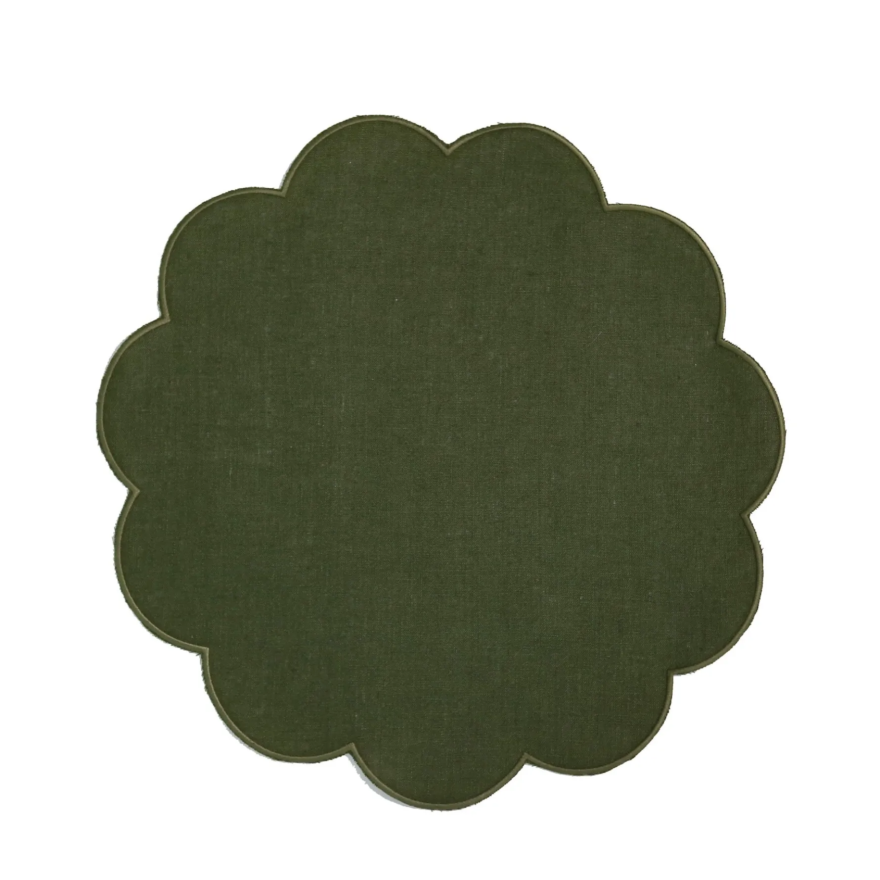 Green Scalloped Placemat
