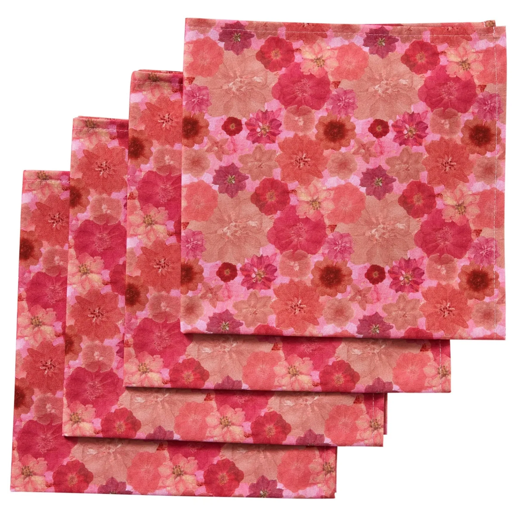 Pink Flower Napkins (4)