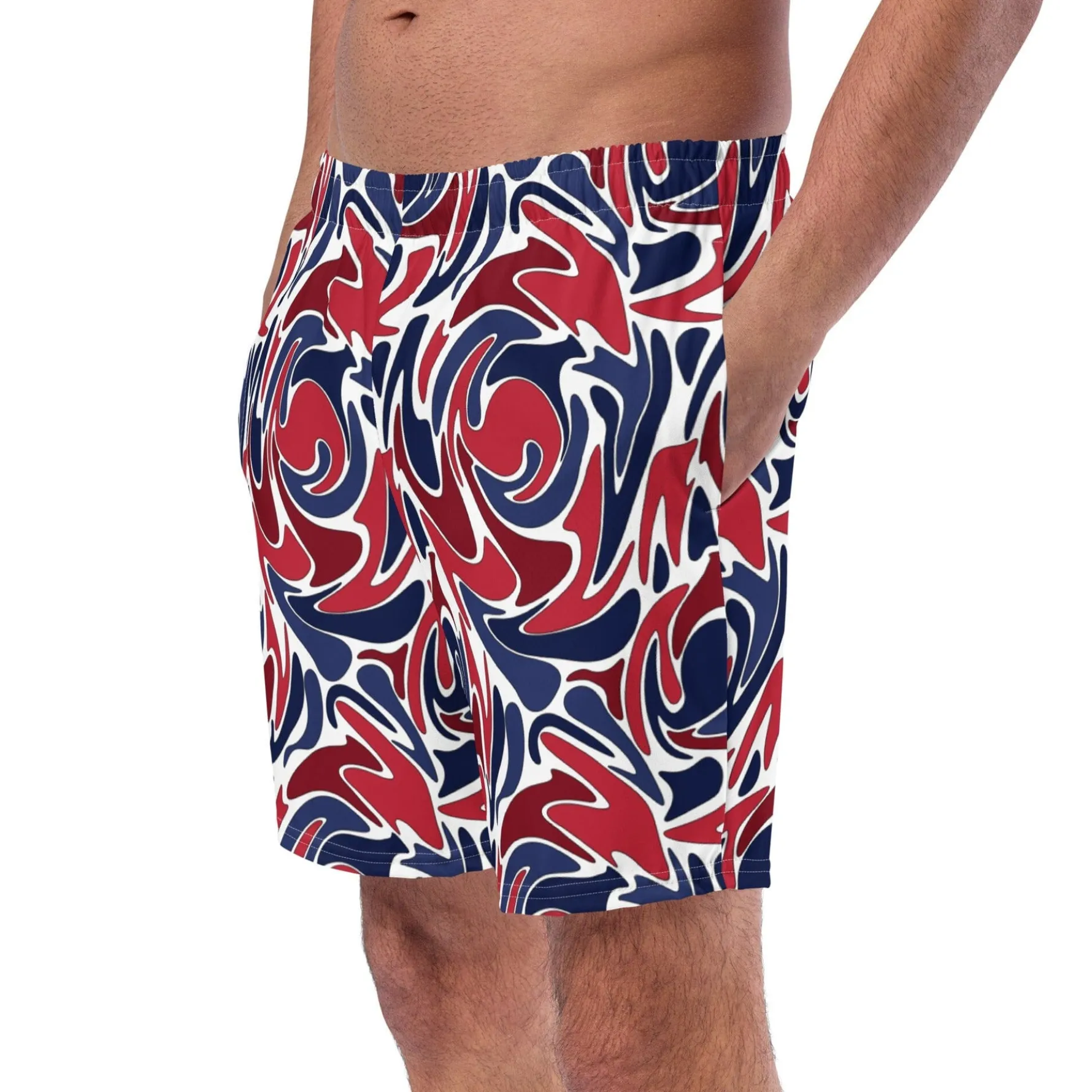 Psychedelic Patriotic Swim Trunks