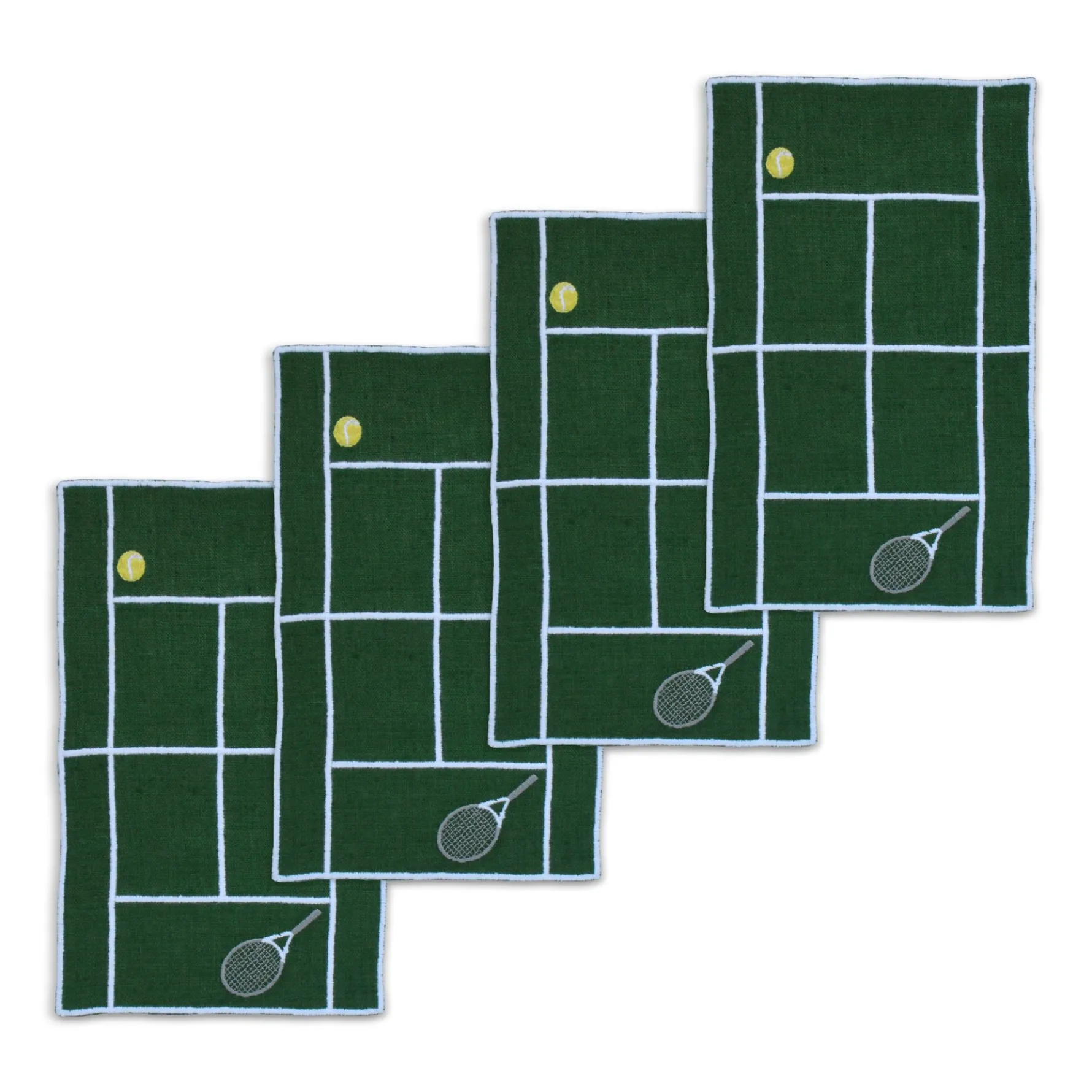 Tennis Court Cocktail Napkins (4)