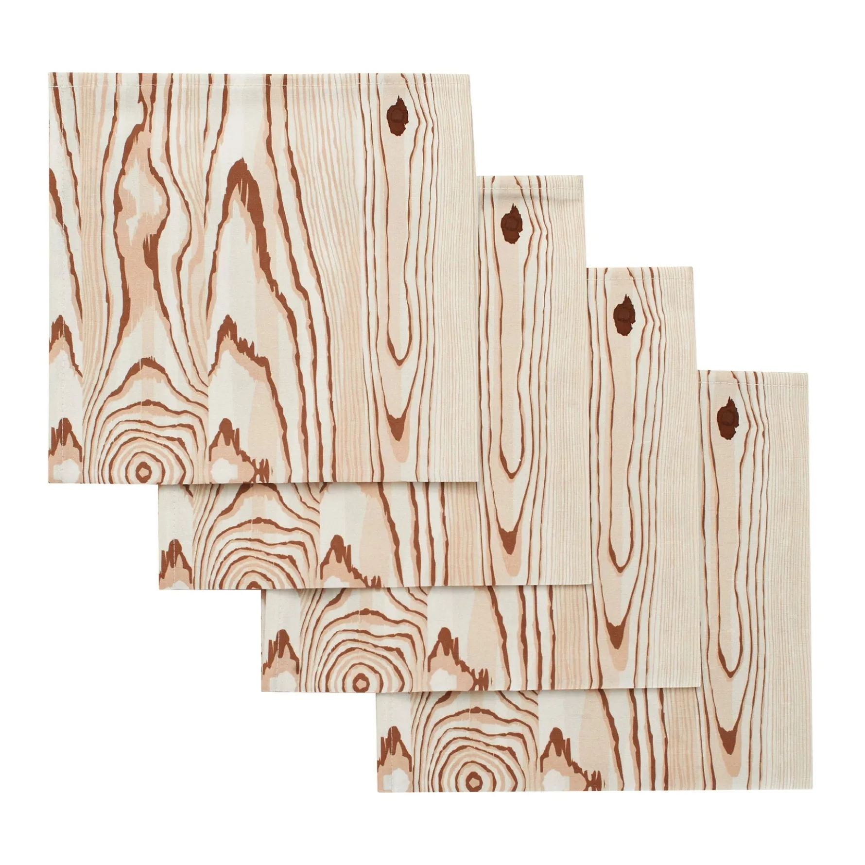 White Woodcut Napkins (4)